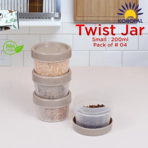 Twist Jar Small 200ml (Pack of 4) - Image 2