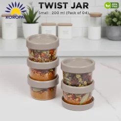 Twist Jar Small 200ml (Pack of 4)